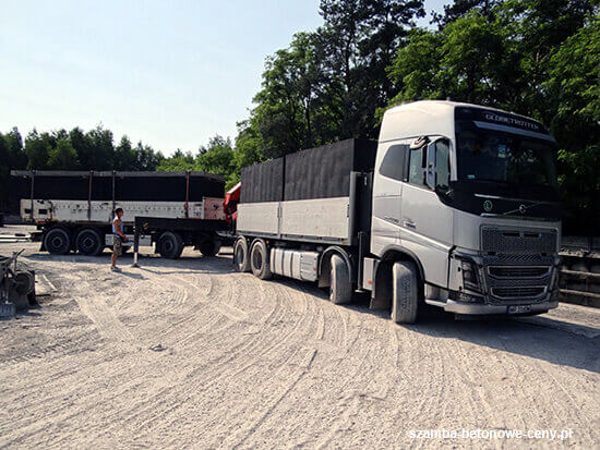 Transport szamba betonowego do Raciąż z wykorzystaniem HDS